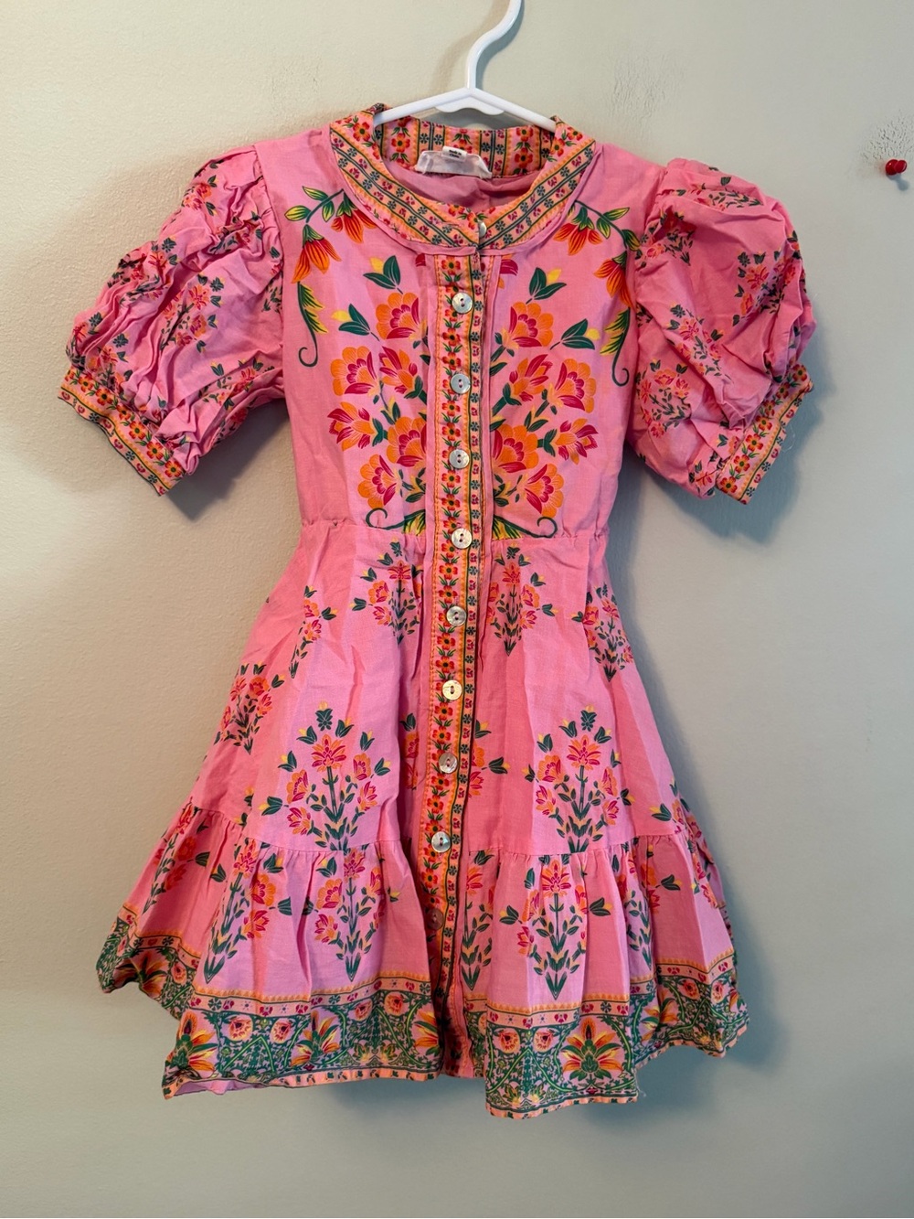 A loves A Pink Floral Button-Front Dress